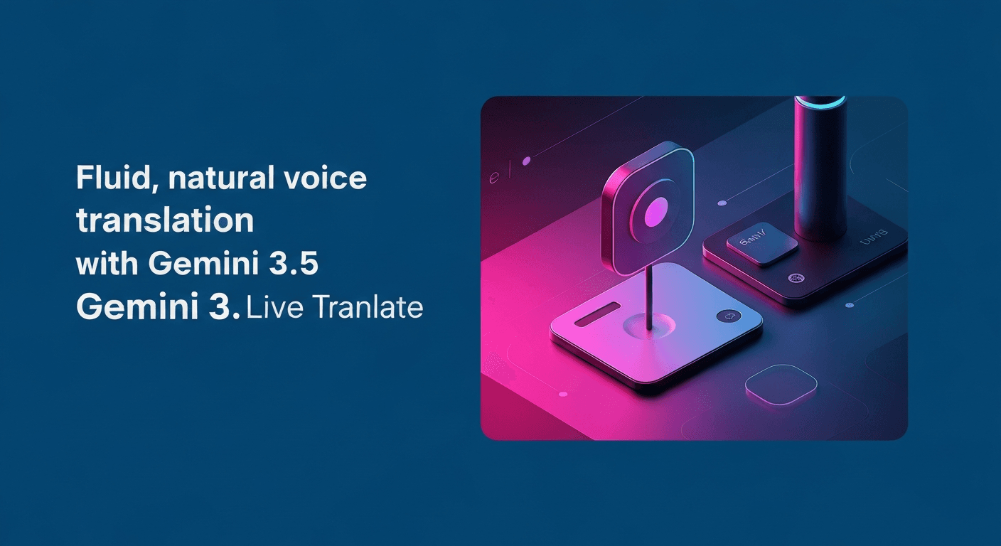 Fluid, natural voice translation with Gemini 3.5 Live Translate