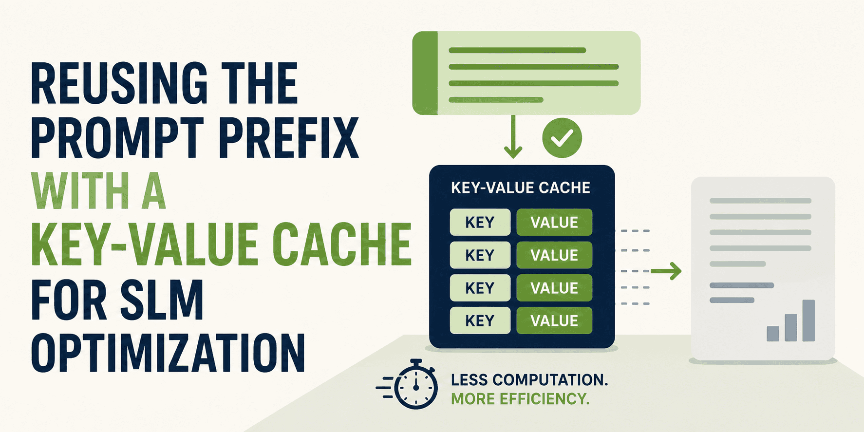 Reusing the Prompt Prefix with a Key-Value Cache for SLM Optimization